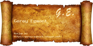 Gerey Egmont névjegykártya